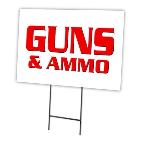 Signmission 16 in Height, 0.25 in Width, Coroplast, 16" x 12", C-1216-DS-Guns & Ammo C-1216-DS-Guns & Ammo